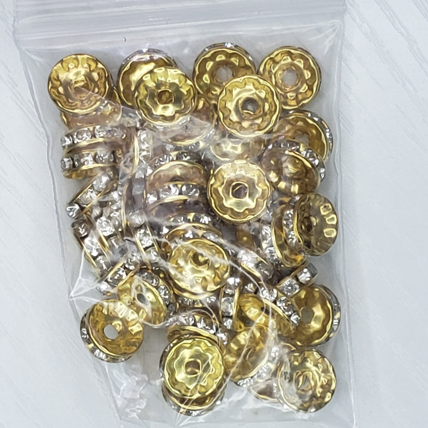 Rondelle 10mm Spacer Beads - 15 Bead Count