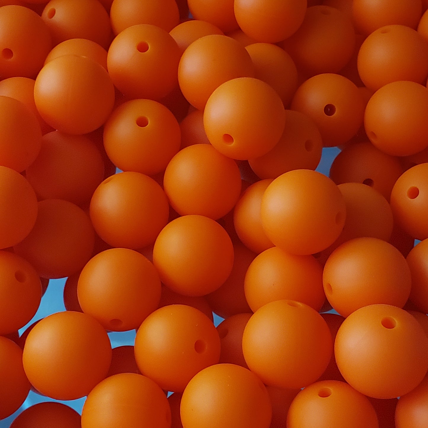 15mm Solid Orange Peel Silicone Bead