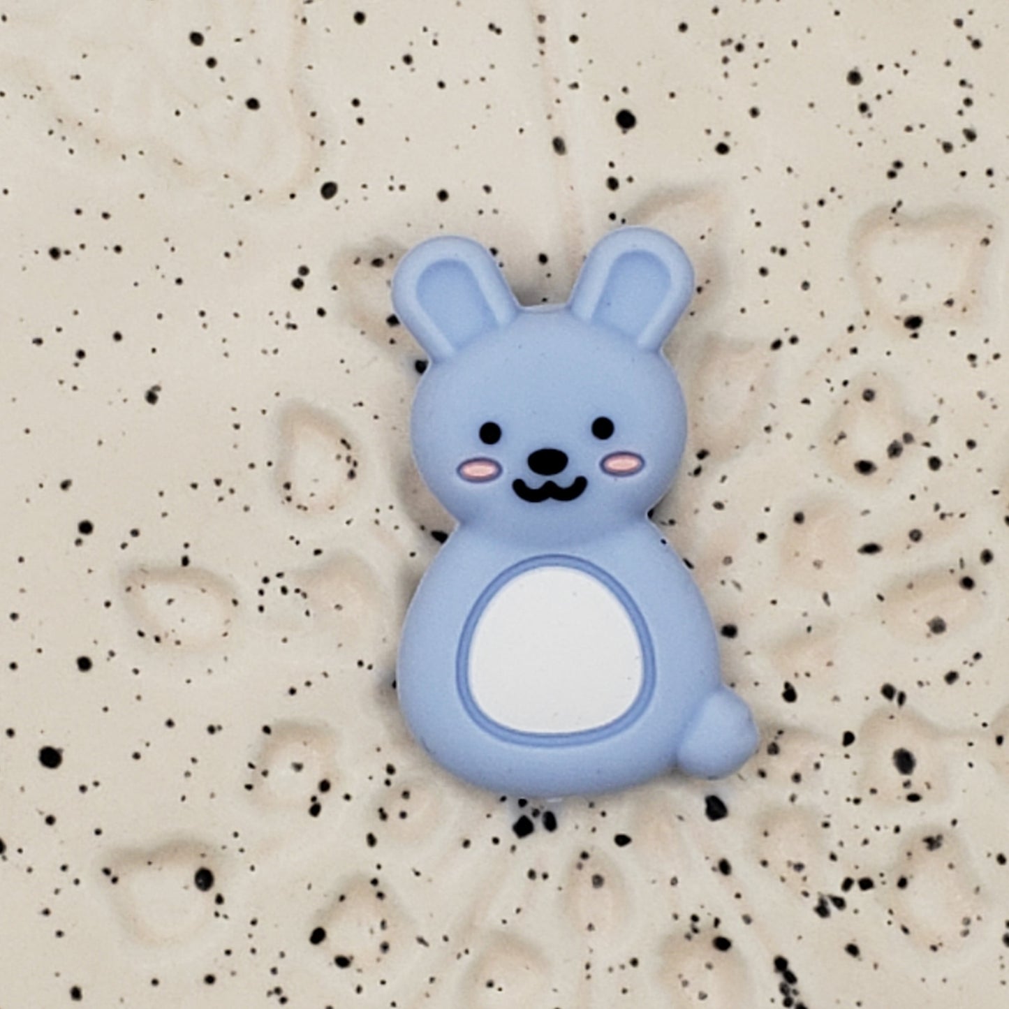 Easter - Bunny Blue Silicone Focal