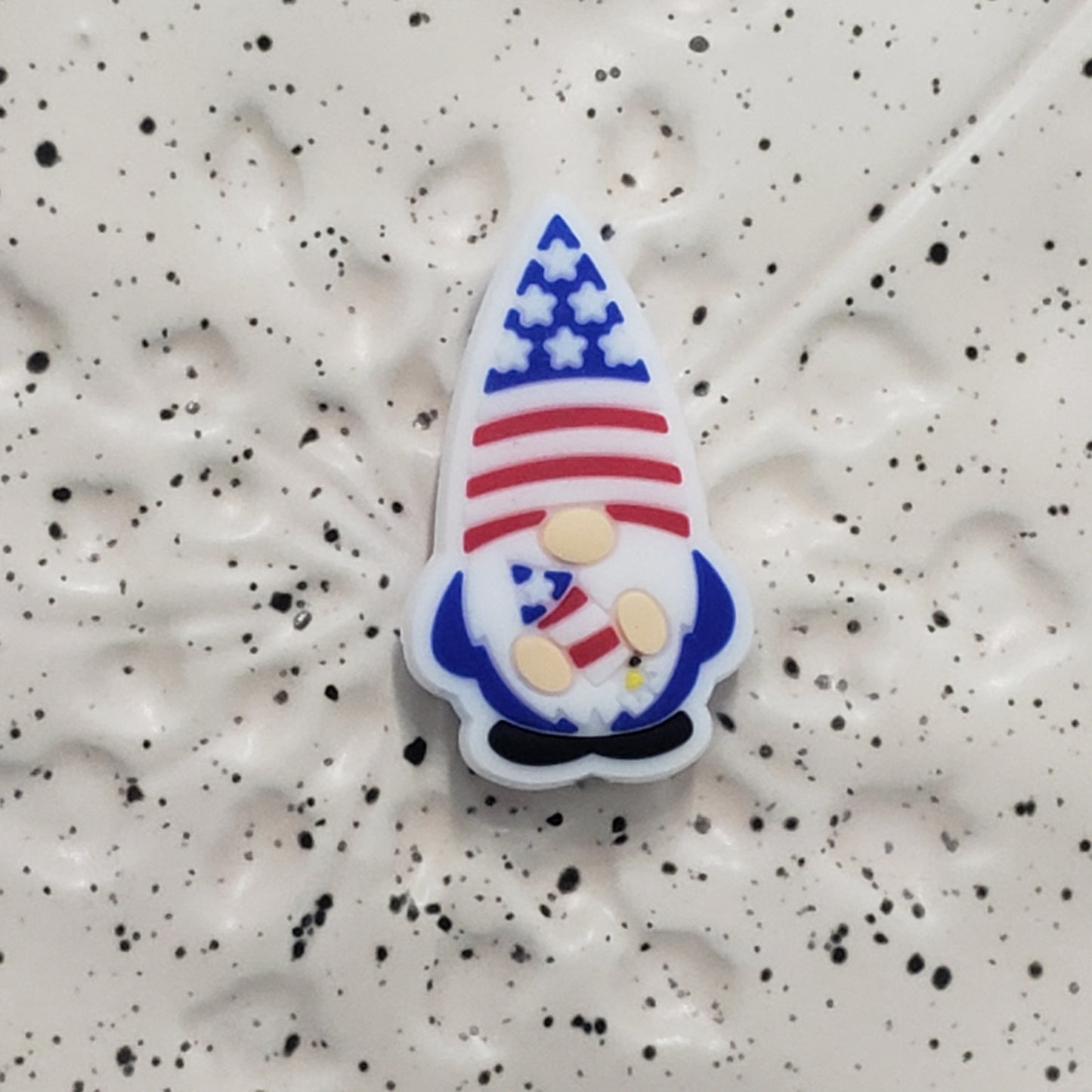 Mystical - Gnome Patriotic Silicone Focal Bead