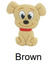 Animal - Dog - Puppy Light Brown Silicone Focal