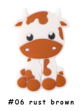 Animal - Cow Baby Brown Silicone Focal