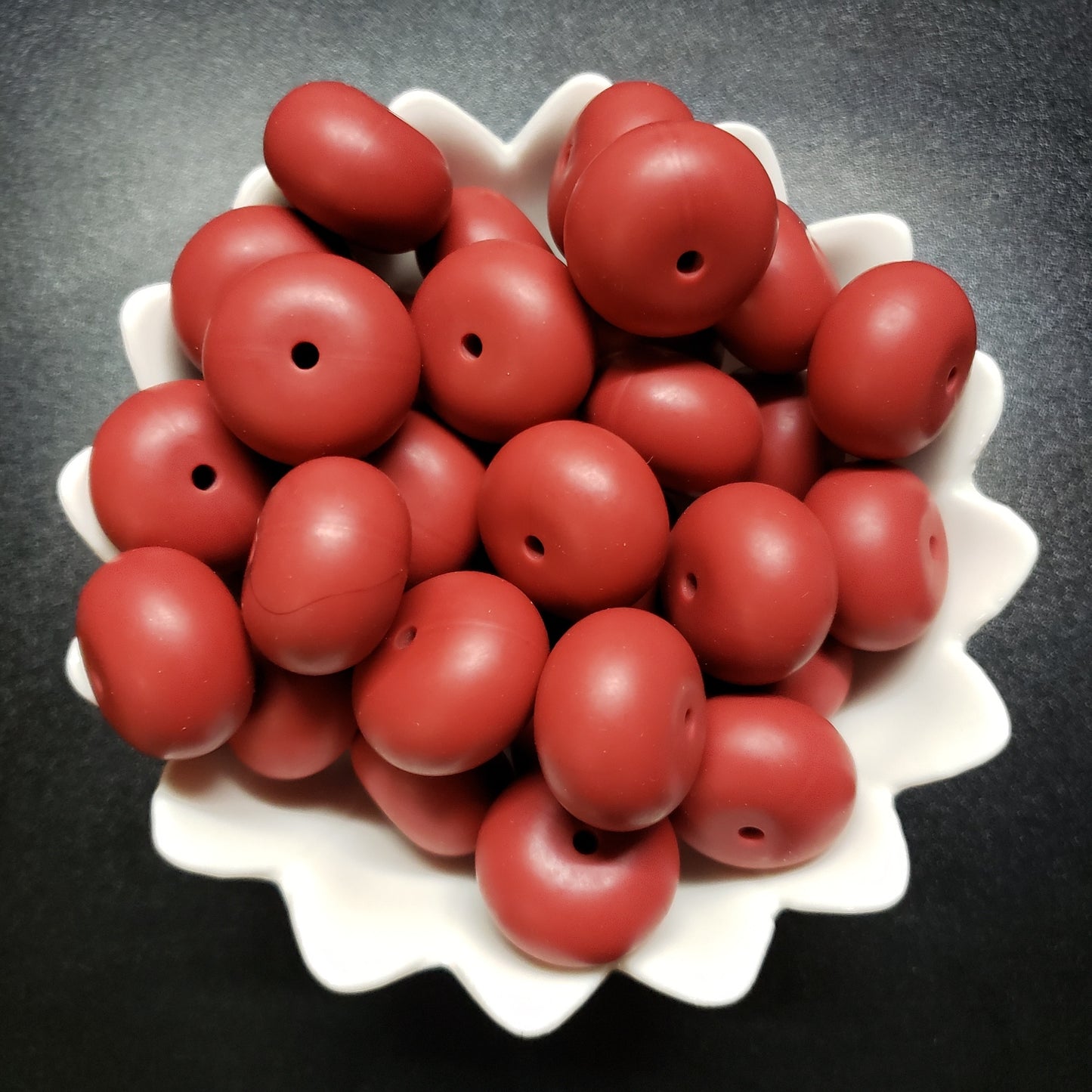 20mm Solid Abacus Silicone Bead