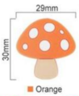 Plants - Mushroom Orange Silicone Focal